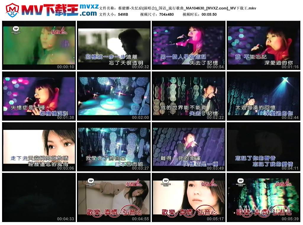 蔡健雅-失忆症(演唱会)_国语_流行歌曲_MA104630